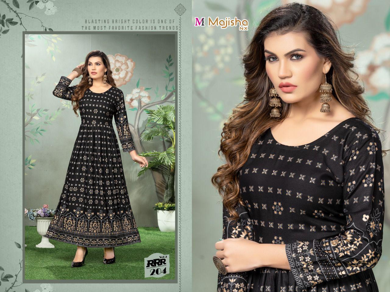 Majisha Nx Rrr 2 Wholesale Anarkali Kurti Collection